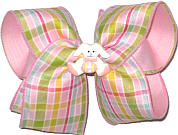 MEGA Pastel Plaid over Pink with Easter Bunny Miniature